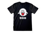 Nintendo Super Mario - Boo - Maglietta Nera - Taglia Xl