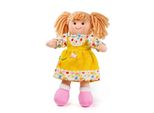 Rappa Bigjigs Toys Bambola Di Stoffa Daisy 28 Cm