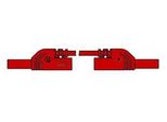 Cavo Di Misura Stampato Ad Iniezione Protetto Da Contatto 4Mm 25Cm / Rosso (Mlb-Sh/Ws 25/1)