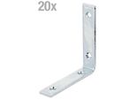 Alberts 847760 Angolo Di Trave, Stretto, Zincato, Passivato A Film Spesso, 100 X 100 X 20 Mm, Set Da 20