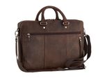 Leonhard Heyden Pelle Cartella Borsa A Tracolla Con Scomparto Per Laptop Salisbury Briefcase 2 Compartments Brown Marrone