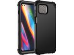 Custodia Per Motorola One 5G / Moto G 5G Plus Custodia Ibrida 3In1 In Pc E Tpu Antiurto, Resistente, Nera