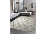 Tappeto Shaggy Tappeto Da Salotto A Pelo Alto A Pelo Lungo A Rombi Beige Crema Dimensioni - 200 X 290 Cm