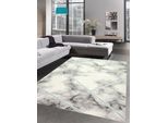 Tappeto Marmo Design Soggiorno Blu Grigio Crema - Facile Da Pulire Dimensioni - 80X150 Cm