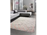 Tappeto Tappeto Da Salotto Motivo Marocchino Grigio Rosa Dimensioni - 80 X 300 Cm