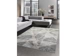 Tappeto Tappeto Moderno Da Salotto Tappeto Con Motivi Geometrici Tappeto Di Design Grigio Dimensioni - 80X150 Cm