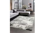 Tappeto Soggiorno Tappeto Astratto Grigio Crema Dimensioni - 80 X 300 Cm