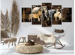 Africa Animali Abstract Acrilico Vetro Quadro Moderno Murale Vetro Immagini G-C-0286-K-M