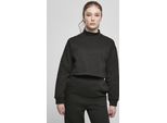 Urban Classics Donna Cropped Oversized Sweat Collo Alto Nero - 5XL