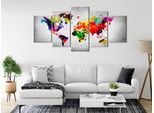 Mappa Del Mondo Abstract Quadro Di Vetro Acrilico Arte Murale Moderna Quadri Di Vetro K-C-0118-K-M