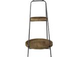 Etagere A 2 Strati Clayre & Eef Ø 49X74 Cm In Ferro Marrone