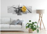 Fiore Rosa Giallo Quadro Di Vetro Acrilico Quadri Di Vetro Moderni Da Parete Immagini B-B-0025-K-N