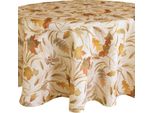 Tovaglia Linn Foglie D'autunno Poliestere Rotonda Ø 130 Cm
