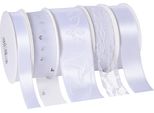 PrÄSent 9510515-005 PrÄSent Geschenkband Hochzeit Satiniert Weiß 15,0/25,0/40,0 Mm X 5X 3,0M