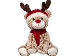 Renna Di Peluche Con Cappello, 35 Cm