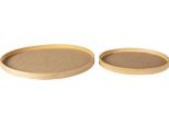 Clayre & Eef Set Di 2 Piatti Da Portata In Legno Marrone