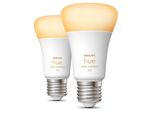 Philips Hue | Wa 9W A60 E27 Confezione Da 2 Pezzi | E27 | 9W | Bianco Caldo 2200-6500K | Bluetooth E Zigbee