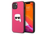 Karl Lagerfeld Klhcp13Spkmp Iphone 13Mini 5,4 RóżOwy/Pink Custodia Rigida In Pelle Ikonik Karl's Head Metal