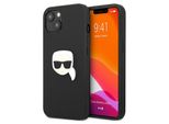 Karl Lagerfeld Klhcp13Spkmk Custodia Rigida Per Iphone 13Mini 5,4 Czarny/Nero In Pelle Ikonik Karl's Head Metal
