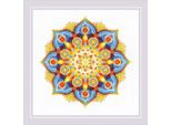 Set Per Punto Croce Riolis "Energy Mandala"", Schema Contato, 20X20Cm"