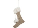 Calza Di Natale Clayre & Eef 20 Cm Beige Sintetico