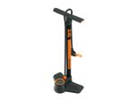 Sks Pompa A Pavimento Airkompressor Compact 10 Bar Dv/Sv/Av, 600 Mm, Con Manometro, Nero/Arancio