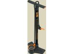 Sks Pompa A Pavimento Airkompressor 10 Bar Dv/Sv/Av, 650 Mm, Con Manometro, Nero/Arancio