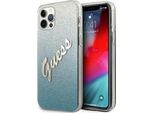 Guess Guhcp12Mpcuglsbl Iphone 12/12 Pro6,1 Niebieski/Blu Hardcase Glitter Gradient Script