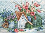 Luca-S Set Per Punto Croce "Quartiere Pittoresco"", Schema Contato, 38X28Cm"