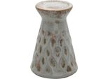 Portacandele Clayre & Eef Ø 14X21 Cm In Ceramica Grigia