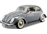 Bburago 18-12029G - Modellino Auto - Volkswagen Maggiolino Maggiolino 1955 (Grigio, Scala 1:18) Modellino Auto