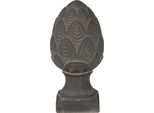 Clayre & Eef Figurina A Cono In Abete Ø 13X26 Cm Pietra Grigia