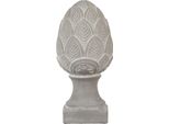 Clayre & Eef Figurina A Cono In Abete Ø 16X33 Cm Pietra Grigia