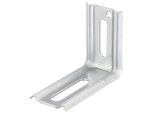 Alberts 866228 Staffa Regolabile, Angolo Di 90°, In Rilievo, Con Foro Asolato, Zincata Sendzimir, 70 X 50 X 30 Mm, Set Da 50