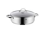 Wmf Casseruola Per Arrosti Con Coperchio, Resistente Al Forno, 5 Litri, Casseruola A Bordi Alti Da 28 Cm, Casseruola A Induzione, Acciaio Inox Cromargan, Coperchio In Vetro, Non Rivestito