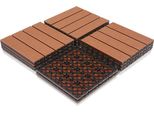 Wolketon Wpc Piastrelle Per Terrazze 11 Piastrelle In Legno Plastica Per 1M² 30X30Cm Giardino Click Piastrelle Pavimentazione Con Drenaggio Piastrelle Balcone