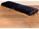 Casa Padrino Panca Barocca Nero / Oro - Panca In Stile Antico Fatta A Mano - Sontuosi Mobili Barocchi
