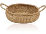 Cesto Portaoggetti Lycce Naturale, Cesto Intrecciato In Seagrass | Cesto Decorativo In Vimini Con Manico Versatile In Casa Come Cesto Per Il Bucato, Cesto Da Picnic, Cesto Regalo Vuoto, Dimensioni:Dimensione 1