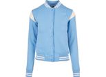 DáMská Mikina Urban Classics Ladies Inset College Sweat Jacket Clearwater/Whitesand - M