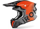 Casco Motocross Airoh Twist 2.0 Bit, Grigio/Arancio, S (55/56)