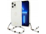 Guess Guhcp13Lkpswh Custodia Rigida Trasparente Per Iphone 13 Pro / 13 6.1 Perla Bianca