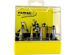 Famag Set Di 8 Pezzi Con Punta In Metallo Duro Con Fresa A Filo, Fresa Per Scanalature, Fresa Per Arrotondare Con Cuscinetto Reggispinta E Fresa Per Arrotondare Per Legno Massiccio, Legno E Materiali Per Pannelli