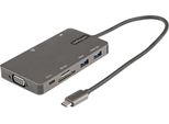 Startech.Com Adattatore Multiporta Usb C - Dock Da Viaggio Hdmi 4K 30Hz O Vga - Hub Usb 3.0 5Gbps (Porte Usb A / Usb C) - 100W Power Delivery - Sd/Micro Sd - Gbe - Cavo 30Cm - Mini Docking Station Usb Tipo C