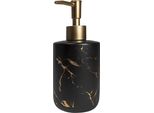 Quvio Distributore Di Sapone / Porta Sapone / Distributore Di Sapone Per Le Mani / Portasapone - 400 Ml - Bianco E Nero