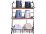 Quvio Scaffale Da Cucina - Scaffale Da Parete - Scaffale Da Cucina Sospeso - Portaspezie Sospeso - Portaspezie - Decorazione Da Parete - Scaffale Da Parete - 13 X 29 X 41 Cm (Lxwxh)