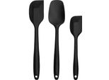 Spatola In Silicone Krumble 3 Pezzi - Spatola - Cucina - Utensili Da Cucina - Set Di Spatole In Plastica - Nero
