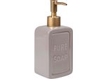Quvio Distributore Di Sapone - Pompa Per Sapone - Distributore Di Sapone - Sapone Per Le Mani - Porta Sapone - 470 Ml - Grigio Con Oro