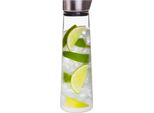 Caraffa In Vetro Krumble - 1 Litro - 1000 Ml - Borraccia In Vetro - Acqua Da Tavola - Brocca D'acqua - Caraffa D'acqua Con Coperchio - Vetro E Acciaio Inox