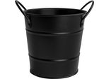 Secchiello Per Patatine Krumble - Cestino Per Patate - Ciotola Per Servire - Ciotola Per Snack - Pestello - Metallo - 11,5 X 11,5 X 11 Cm (Lxwxh) - Nero