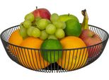 Quvio Fruttiera - Cesto Di Frutta - Fruttiera In Metallo - Ciotola Per Servire - Cesto Di Frutta - Cesto Per Conservare - Ciotola Decorativa - Metallo - 28 X 28 X 8 (Lxwxh) - Nero